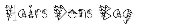 Hairs Dens Bag font preview